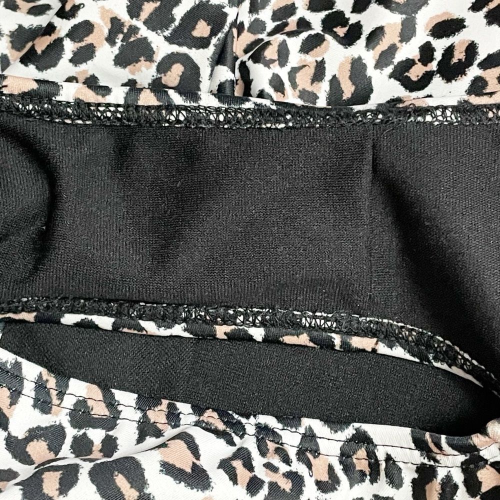 Albion Cheetah High-Waisted Swim Bottoms Size XL White Black Tan Animal Print - Picture 6 of 10